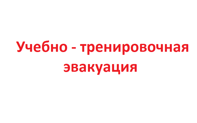 Учебно - тренировочная эвакуация Учебно - тренировочная эвакуация.